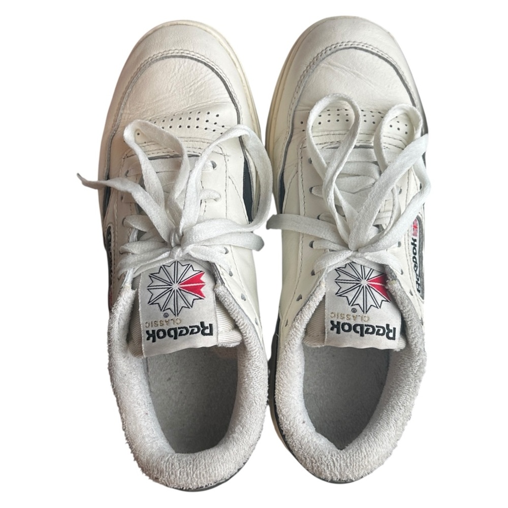 Reebok Classic Club C Double Revenge Sneakers Chalk/Black Women’s 6.5 H04190 - Picture 6 of 8